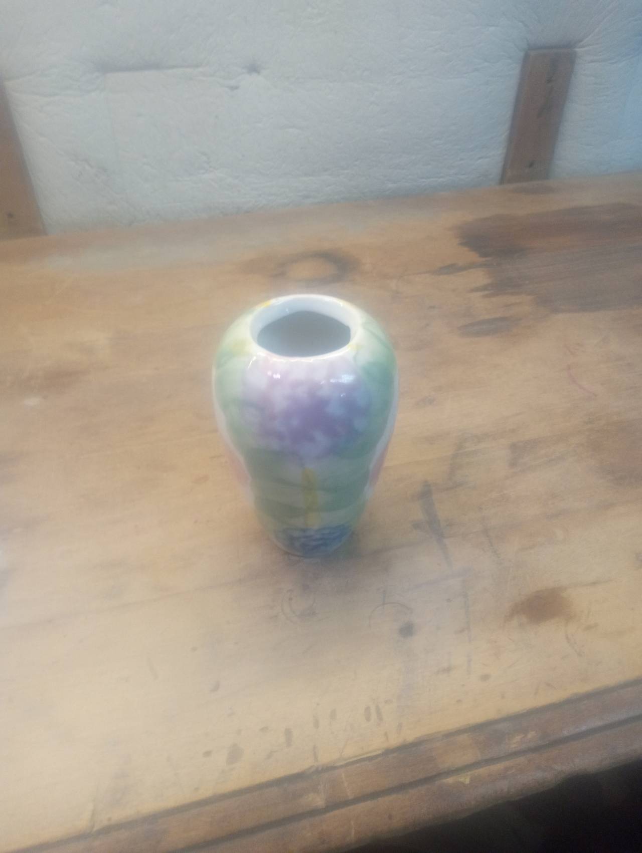 Hand-Painted Ceramic Floral Bud Vase