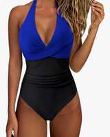 Women Size XLL One Piece Swimsuits Bathing Suits Tummy Control Push Up Halter - Image 1