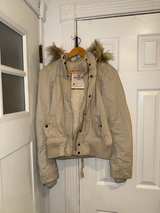 Hollister Beige Fur Lined Jacket Medium Y2K Women’s Ladies  - Image 1