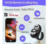 TikTok Scrolling Ring Microphone Remote Control,Fingertip Wireless Bluetooth - Image 2