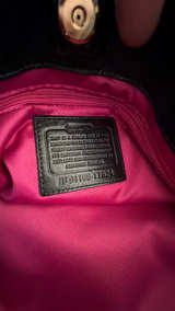 Coach Poppy Camelia Black Leather Tote - Image 3