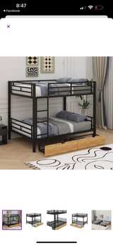 Metal Bunk Bed with Storage Drawers - Image 4