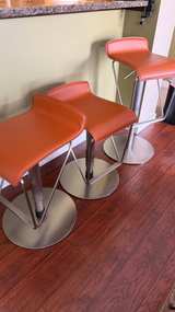 Stainless Steel Adjustable Height Swivel Bar Stool - Image 3