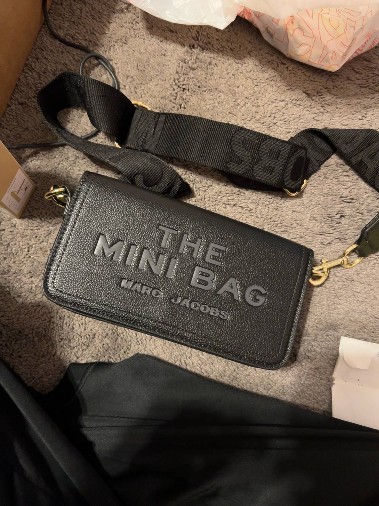 Marc Jacobs The Leather Mini Bag Black
