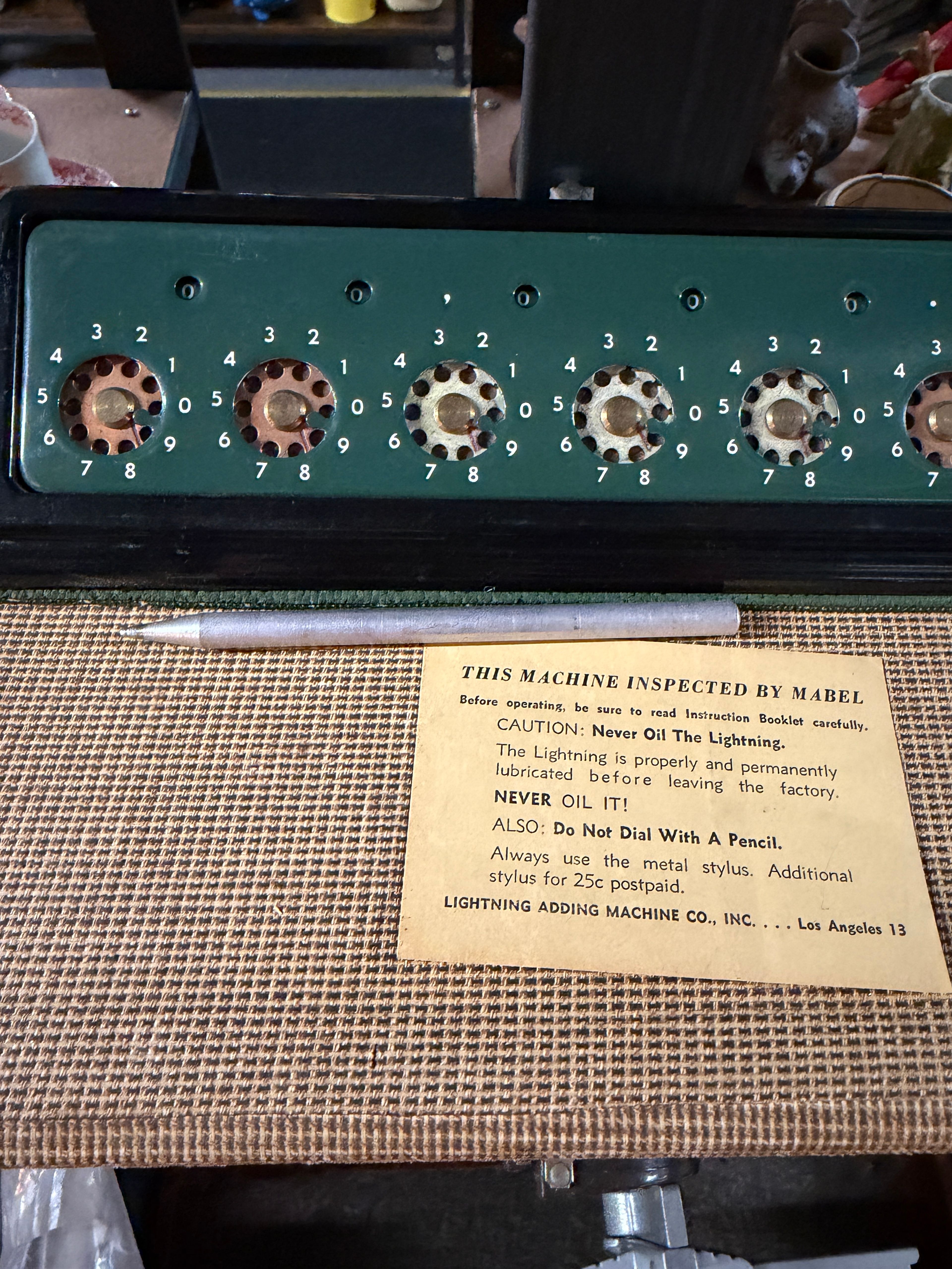 Lightning Portable Adding Machine with Box & Manual & Stylus - Junkee Reno - Image 4