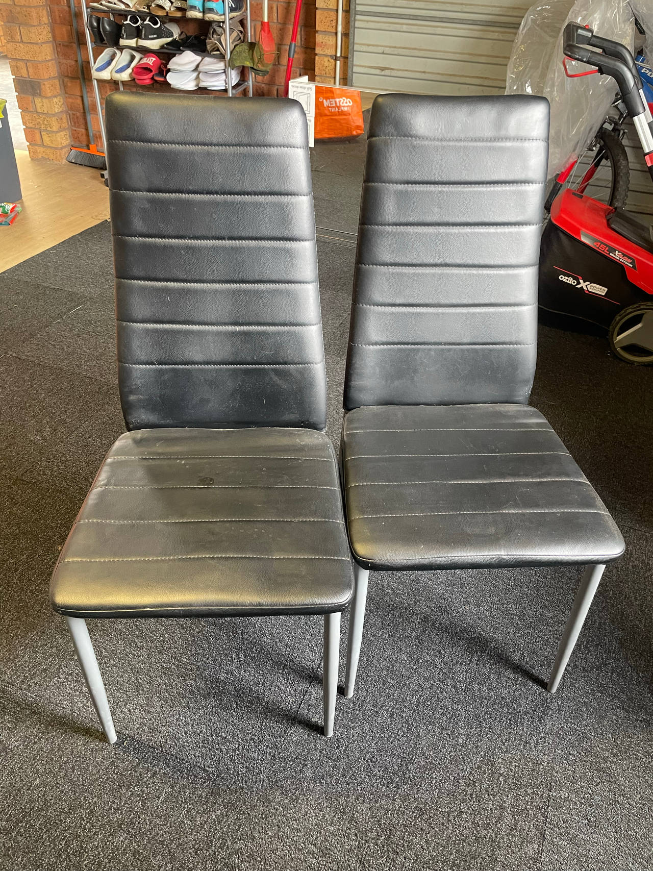 Modern Faux Leather Dining Chairs(quantity 4)