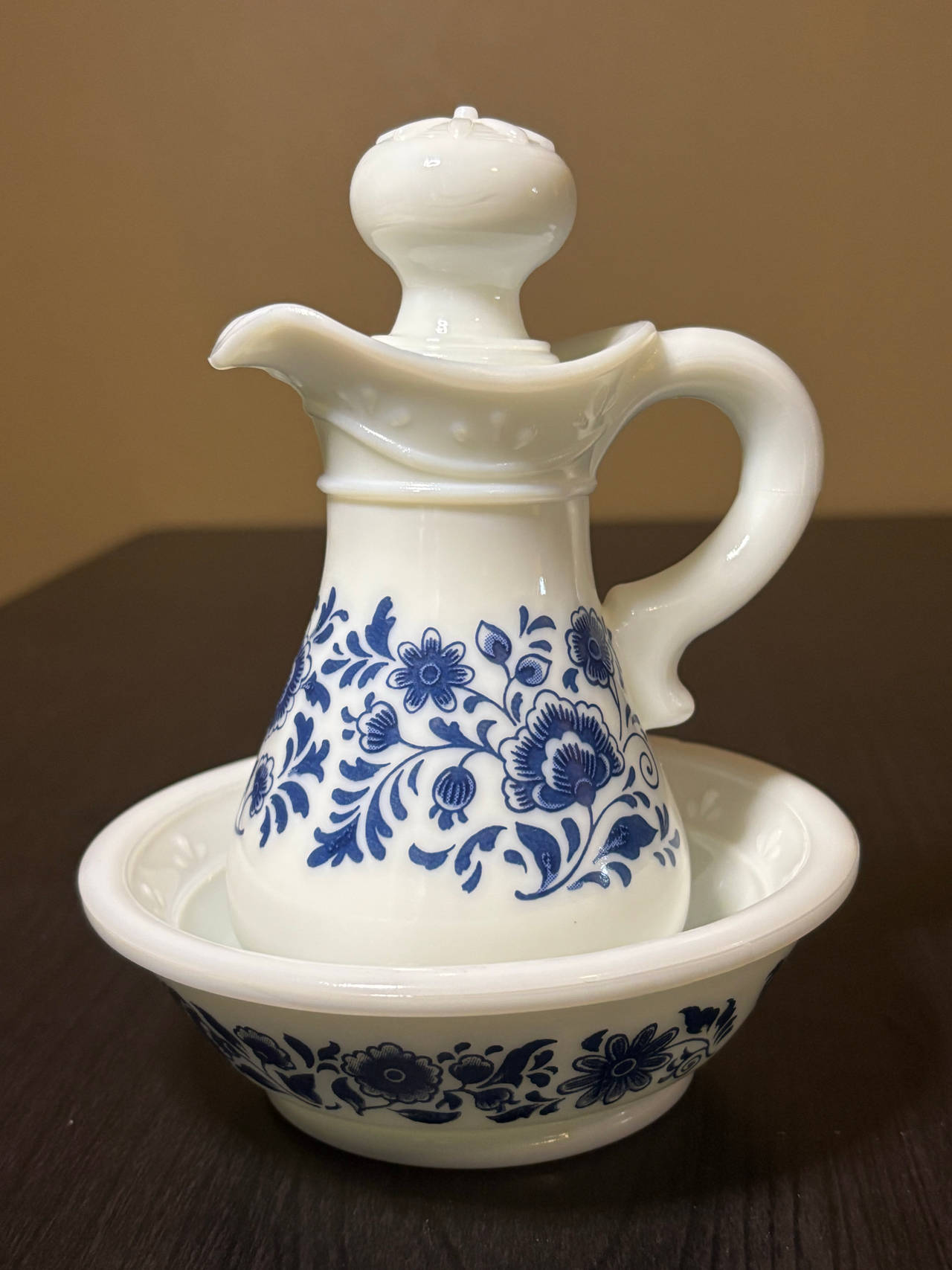 Vintage Avon Delft Blue Pitcher & Bowl Set