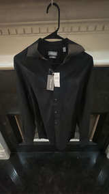NWT Michael Kors Men's Black Long Sleeve Dress Shirt Size Medium - Image 2