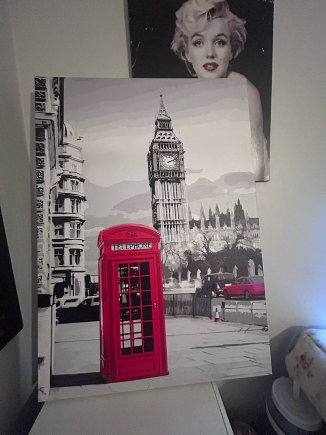 London Red Phone Booth Canvas Wall Art