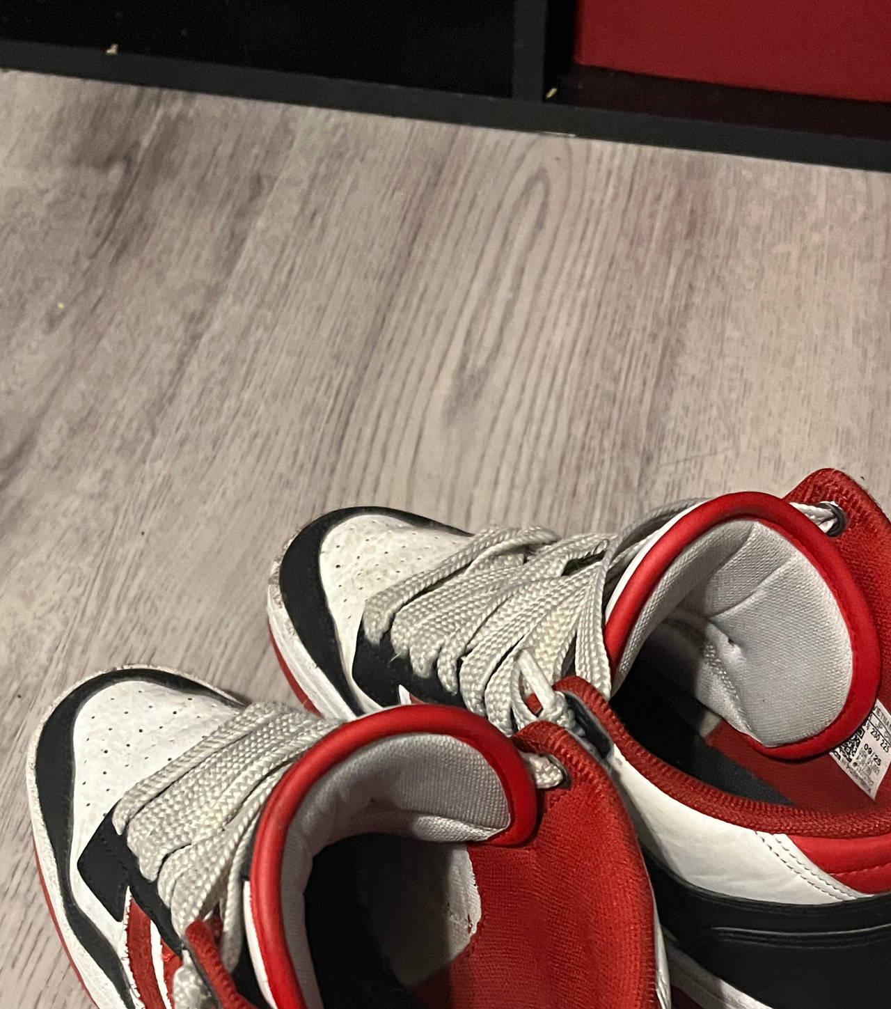 Nike Dunk High Black White Red