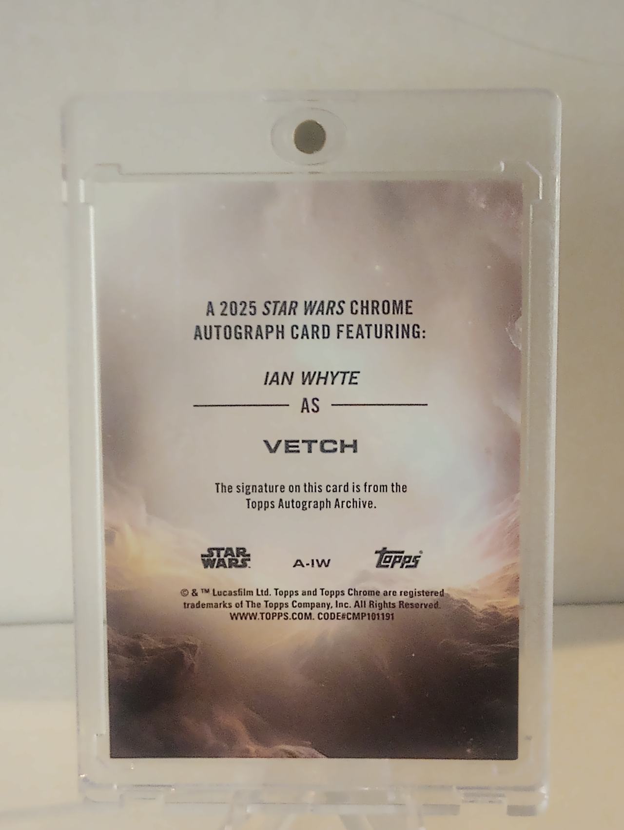 2023 Topps Chrome Star Wars Vetch Autograph /99