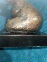 Signed Lillian Schwartz Abstract Bronze Figure Sculpture on Black Base - Image 2