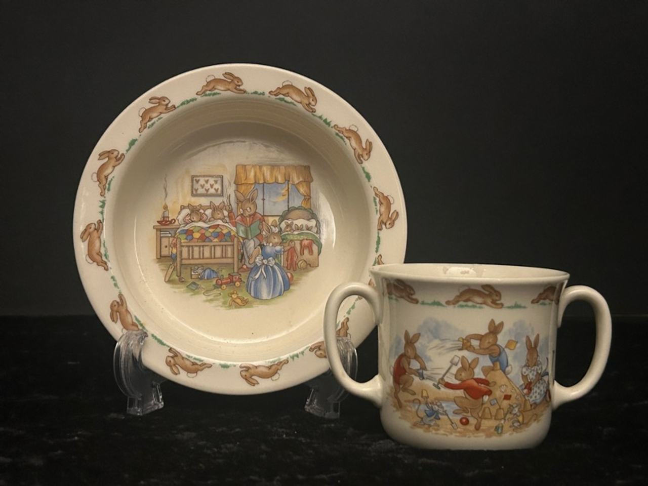 Royal Doulton Bunnykins Child's Rimmed Porridge Bowl