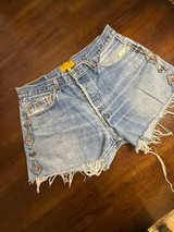 What Goes Around Comes Around Levi's 501 Custom Vintage Studded Denim Short L - Image 1