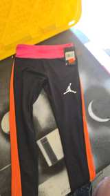 Jordan Girls Jumpman Leggings Black Pink Orange - Image 2