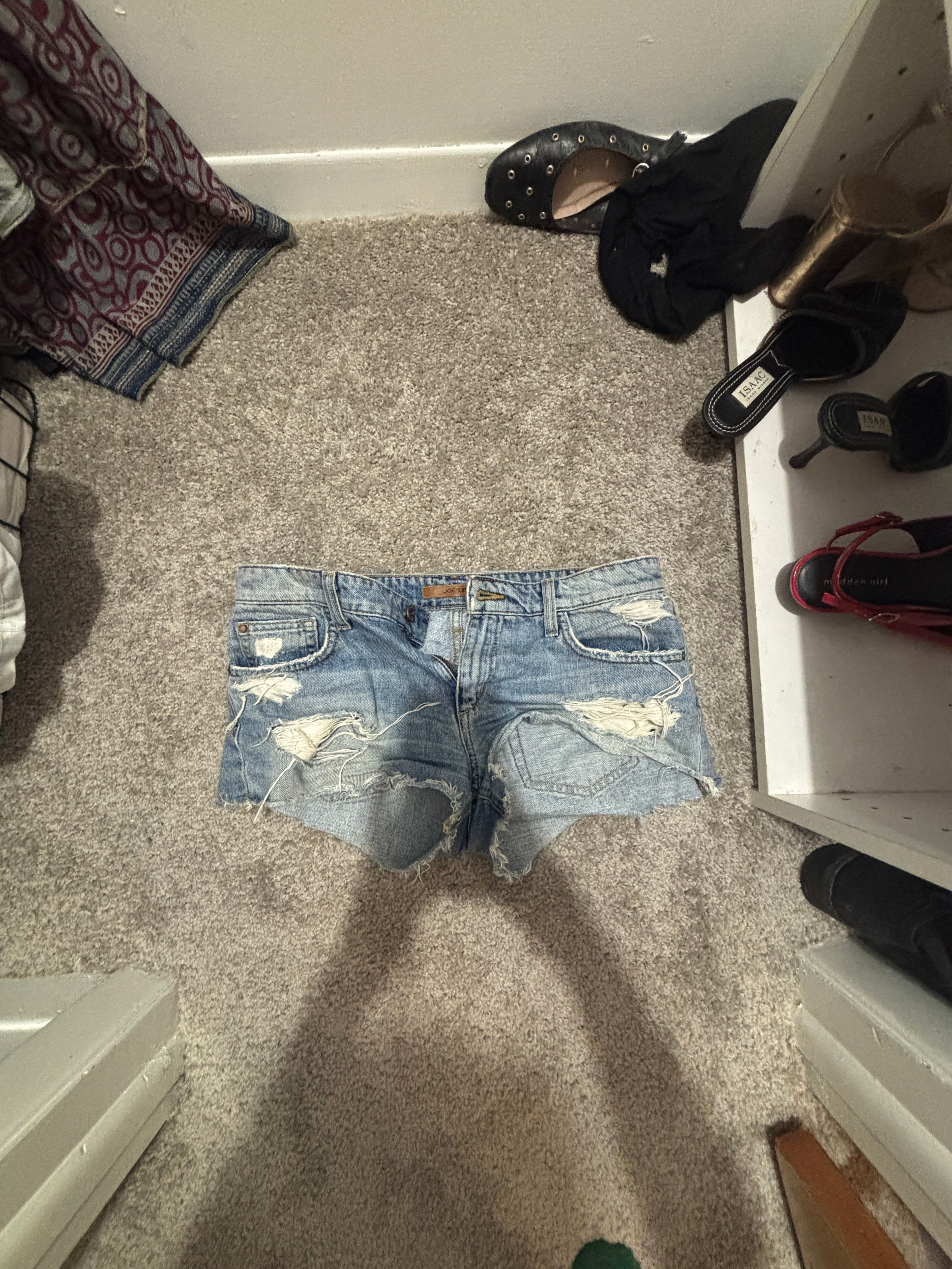 Distressed Denim Shorts