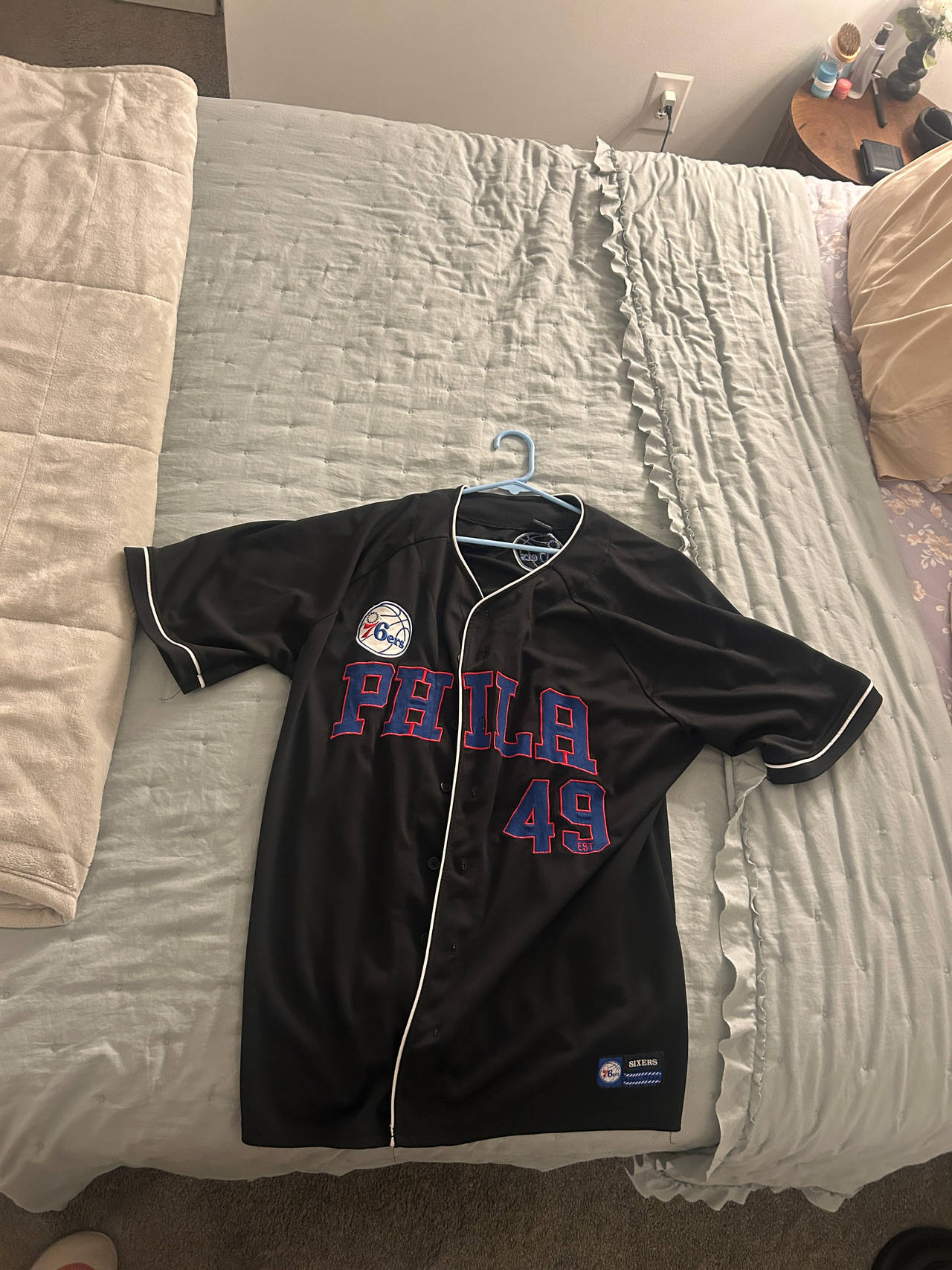 Philadelphia 76ers PHILA 49 Baseball Jersey XL Size