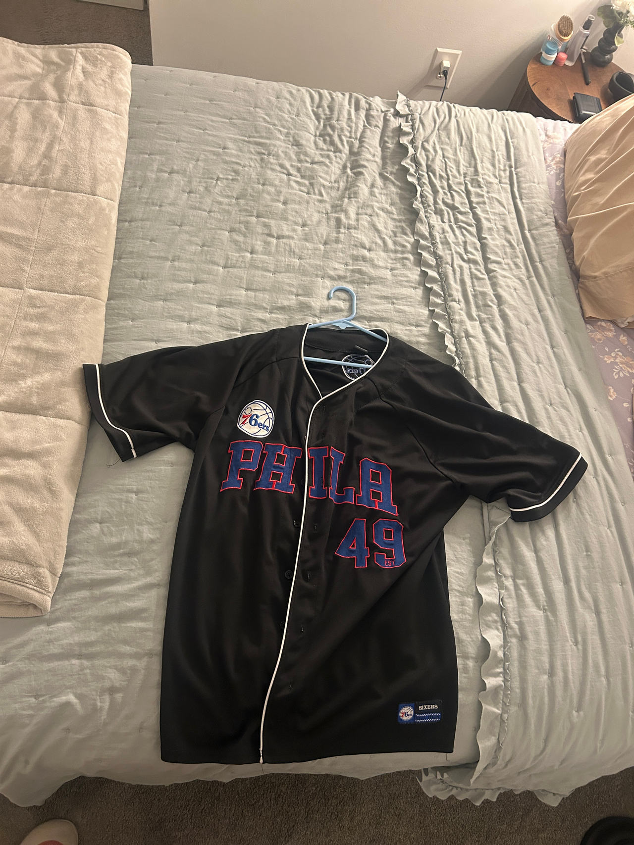 Philadelphia 76ers PHILA 49 Baseball Jersey XL Size