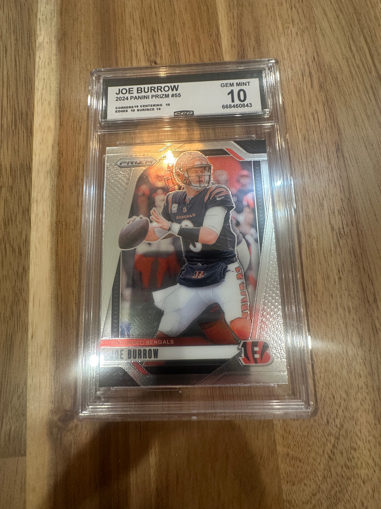 2024 Panini Prizm Joe Burrow #55 CCG 10 Gem Mint