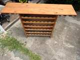 Vintage Barton & Guestier Wooden Wine Rack & Tasting Bar Table - Image 2