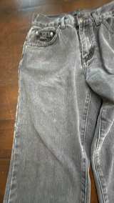 White Fox Black Acid Wash Wide Leg Mom Jeans Small - Image 4