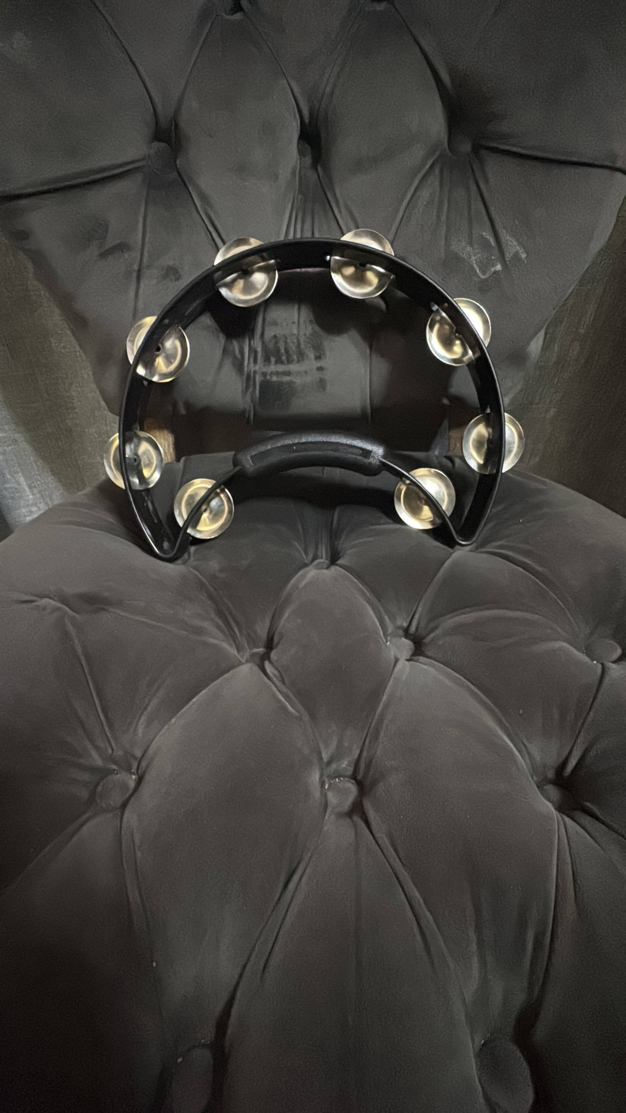 Half-Moon Double Row Handheld Tambourine