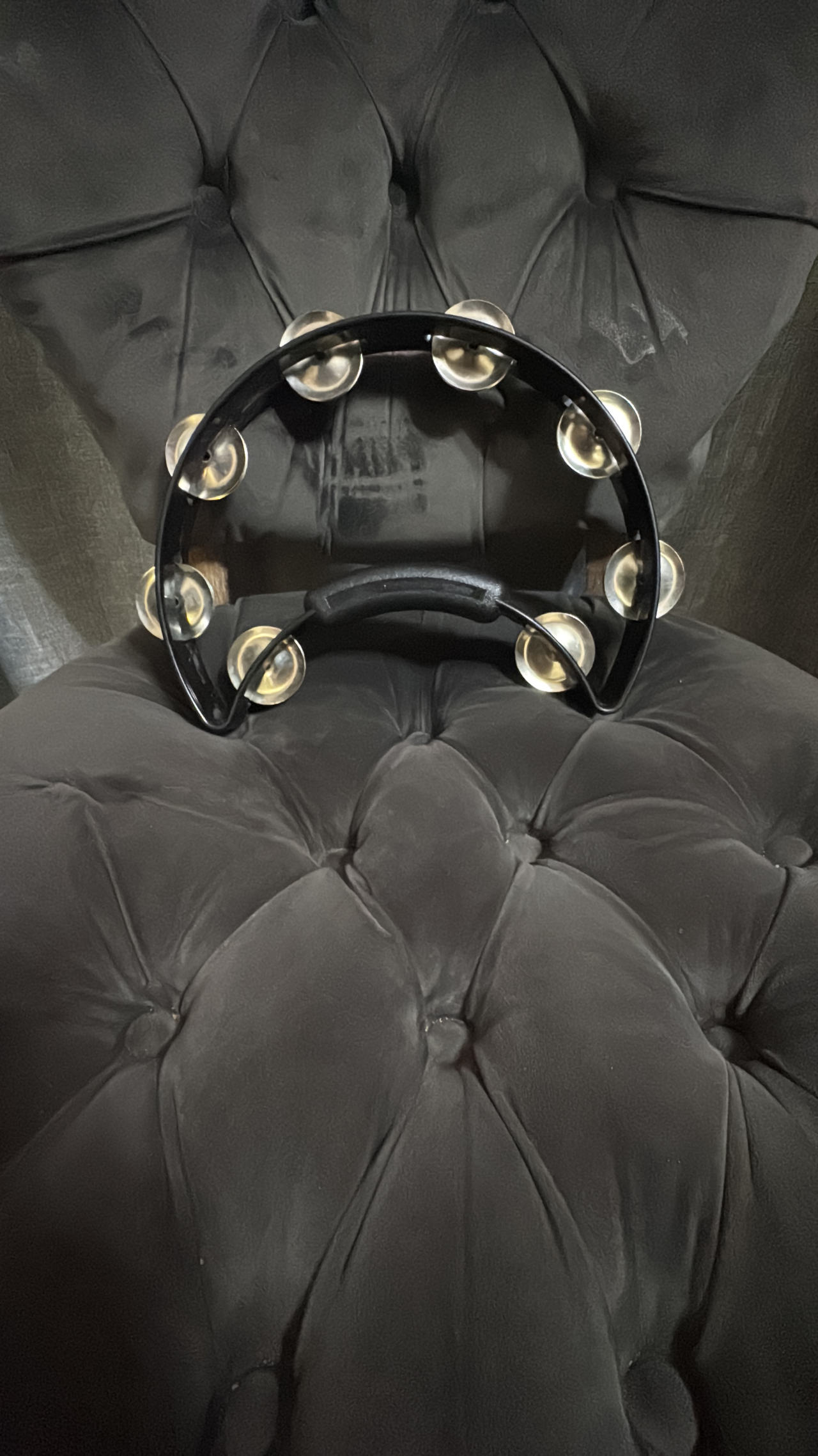 Half-Moon Double Row Handheld Tambourine