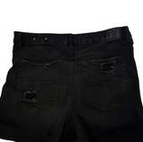 American Eagle High-Waisted Distressed Black Denim Shorts - Image 3