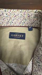 Garnet Hill Micro Print Long Sleeve Button Down Shirt - Image 4