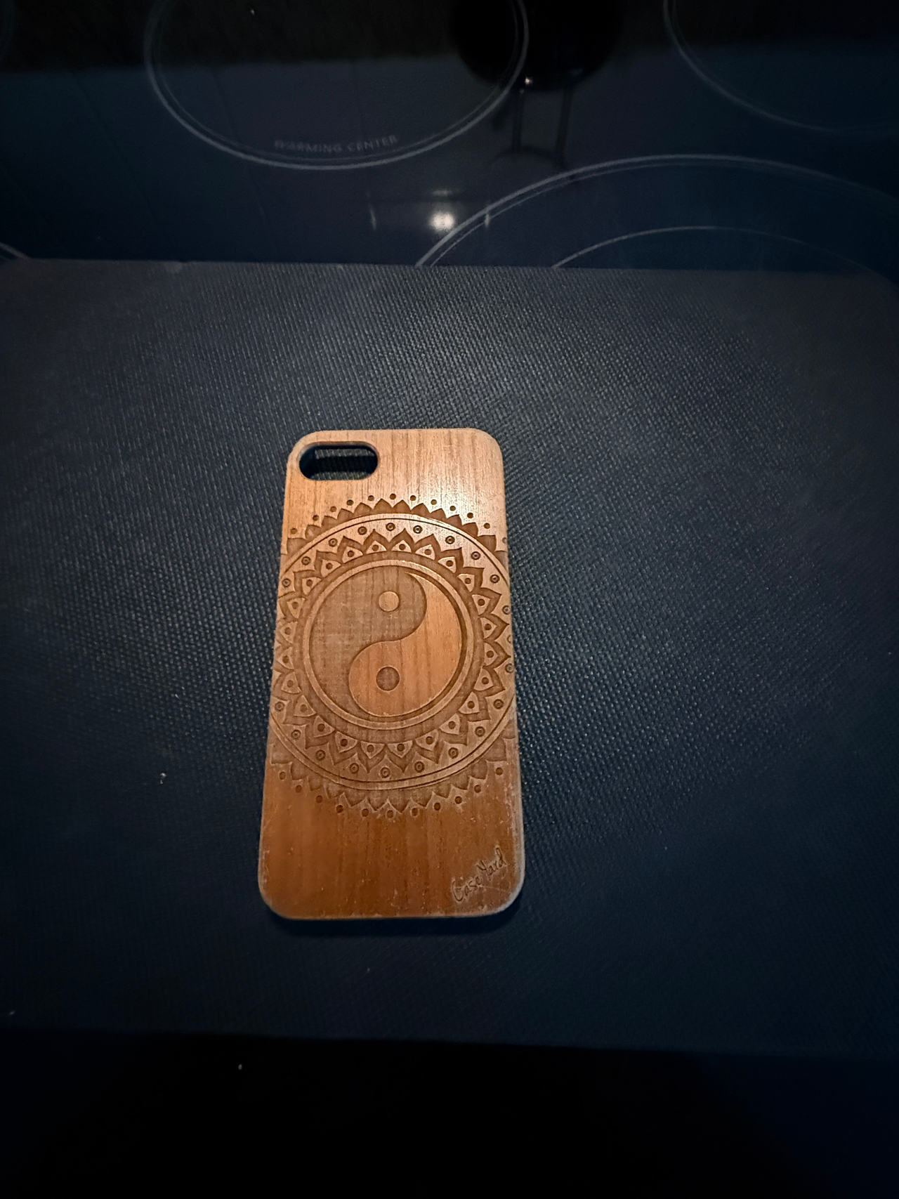 Case Yard Carved Yin Yang Mandala Wood Case for iPhone 5/5s - 7