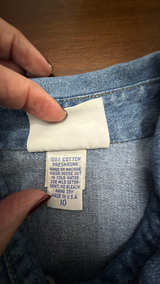 Monique Fashions Vintage Beaded Denim Shirt: size 10 - Image 5