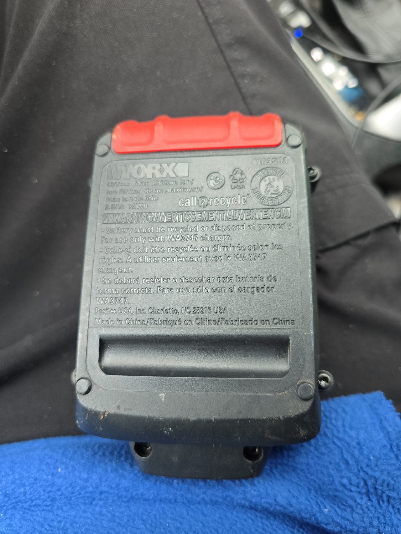 Worx WA3580 40V Max Lithium Ion Battery