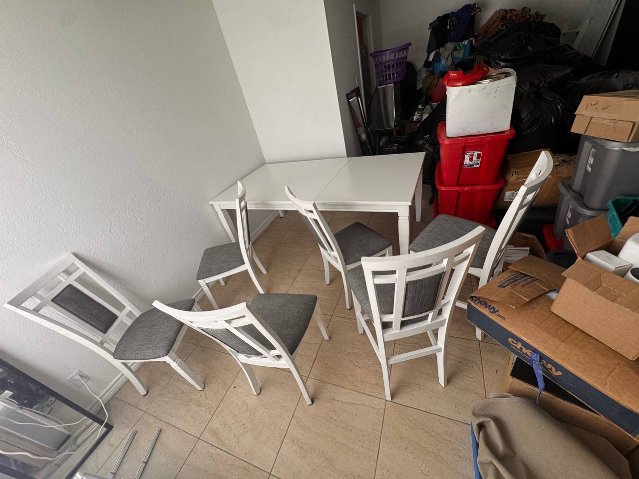 IKEA Ingatorp Extendable Table and 6 Ingolf Chairs Set