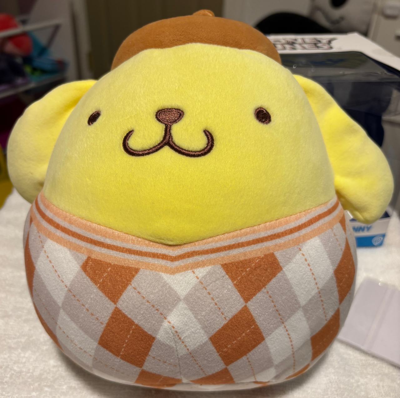Squishmallows Pompompurin with Argyle Sweater