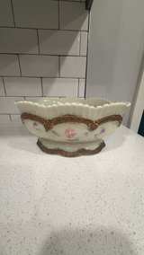 Westmoreland Victorian Milk Glass Bowl with Gilt Trim - Image 2