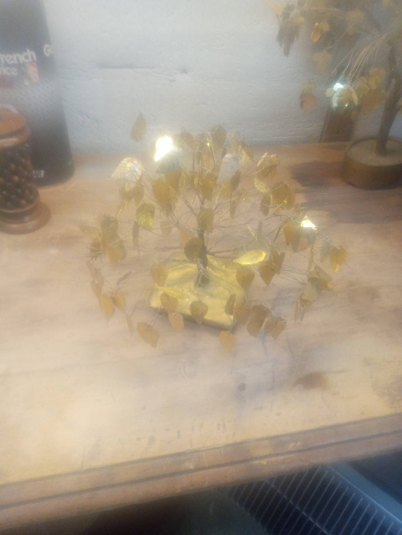 Vintage Gold Wire Tree Sculpture