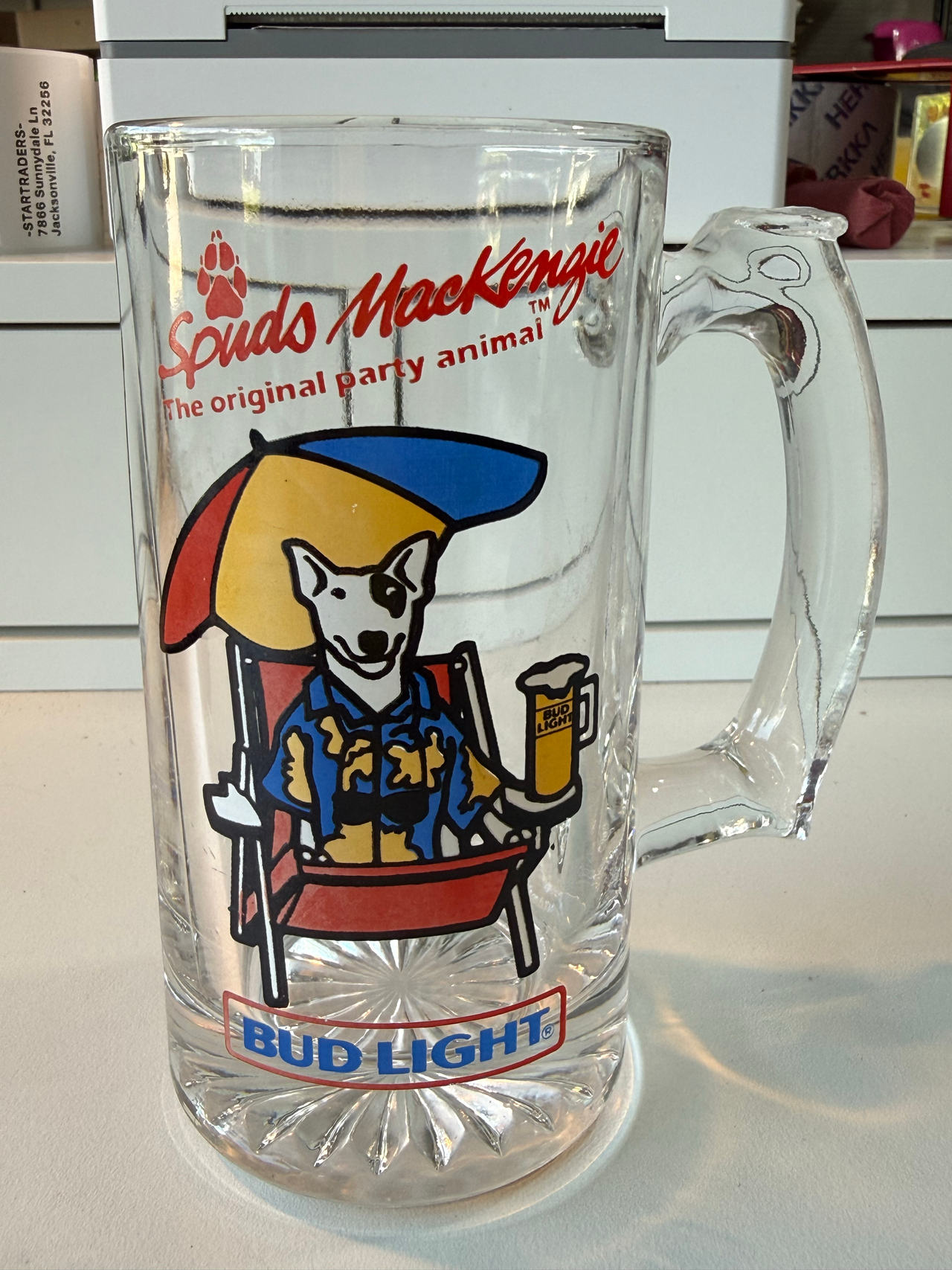 Vintage Bud Light Spuds MacKenzie Beer Mug