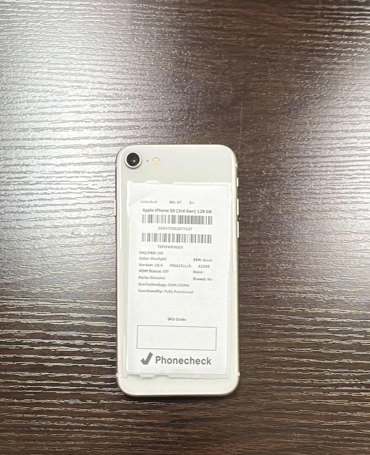 Apple iPhone SE (3rd Generation) 128GB Starlight