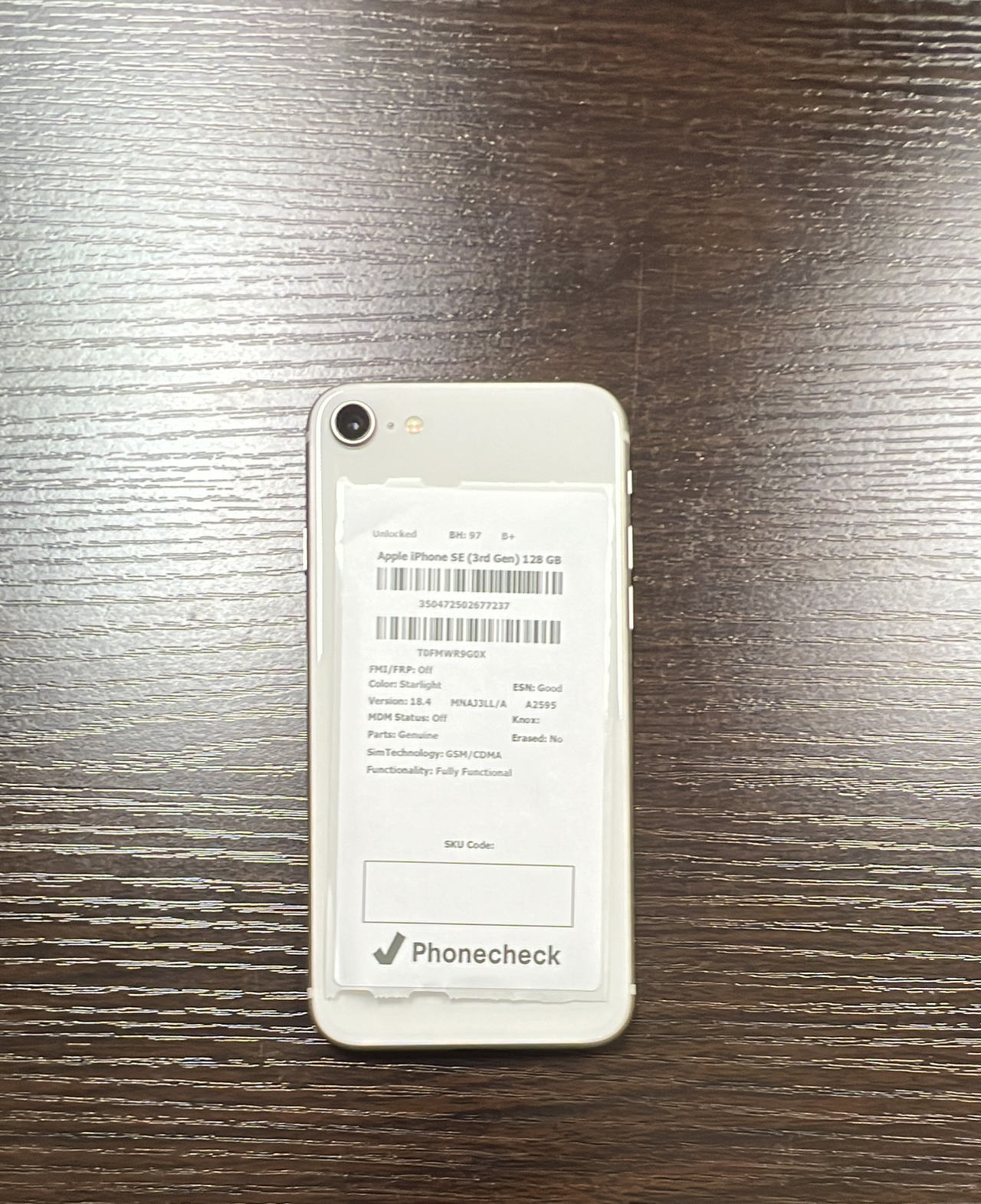 Apple iPhone SE (3rd Generation) 128GB Starlight