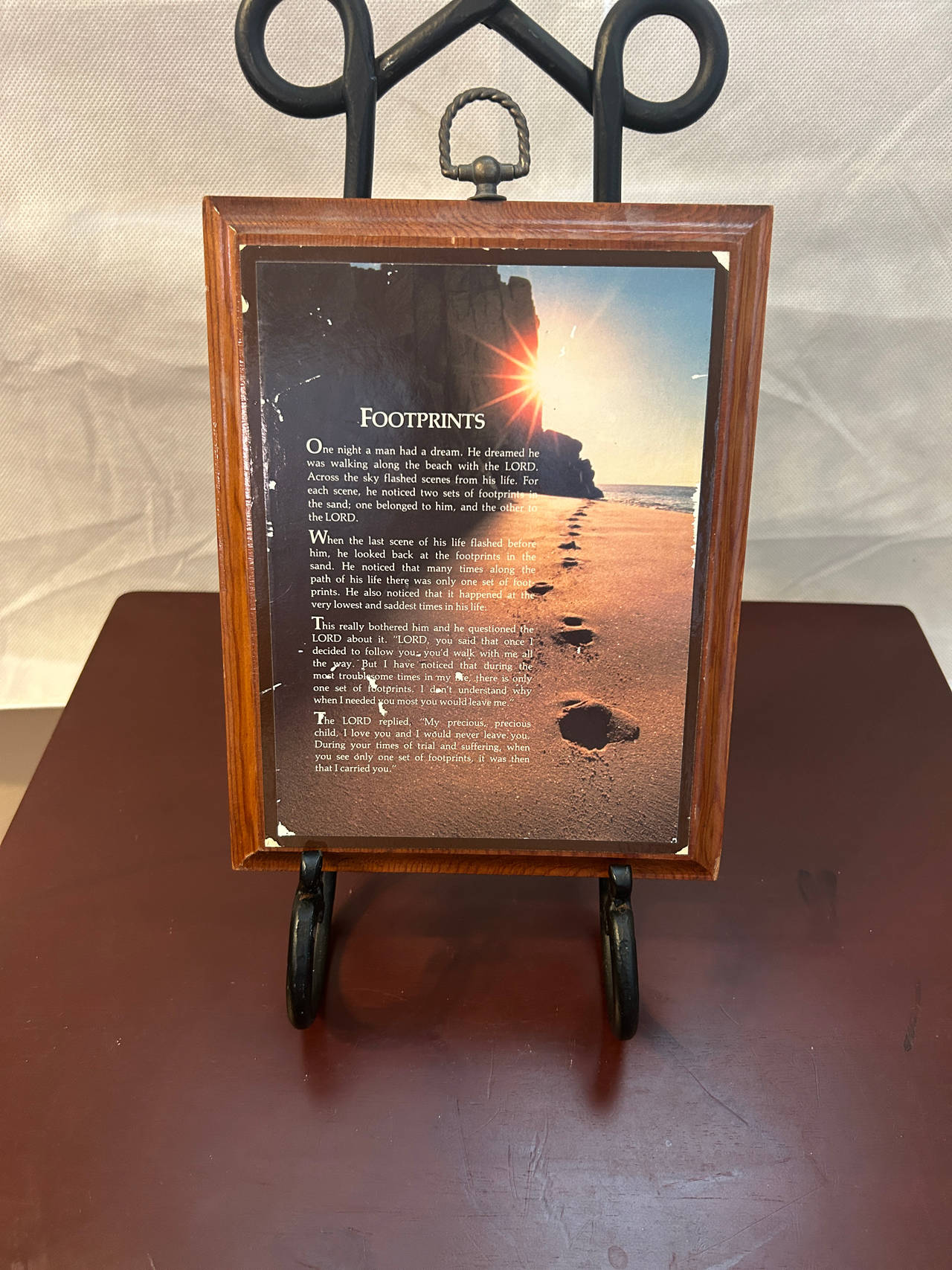Footprints in the Sand Poem Plaque