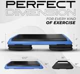 Yes4All Aerobic Step Platform Blue/Black w/ Adjustable Risers NEW - Image 4
