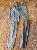 Shein Light Wash Distressed Mom Jeans - Image 2