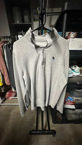 Abercrombie & Fitch Grey Zip-Up Hoodie Size Large  - Image 2
