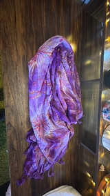 Purple Tie Dye Crinkle Scarf - Image 4
