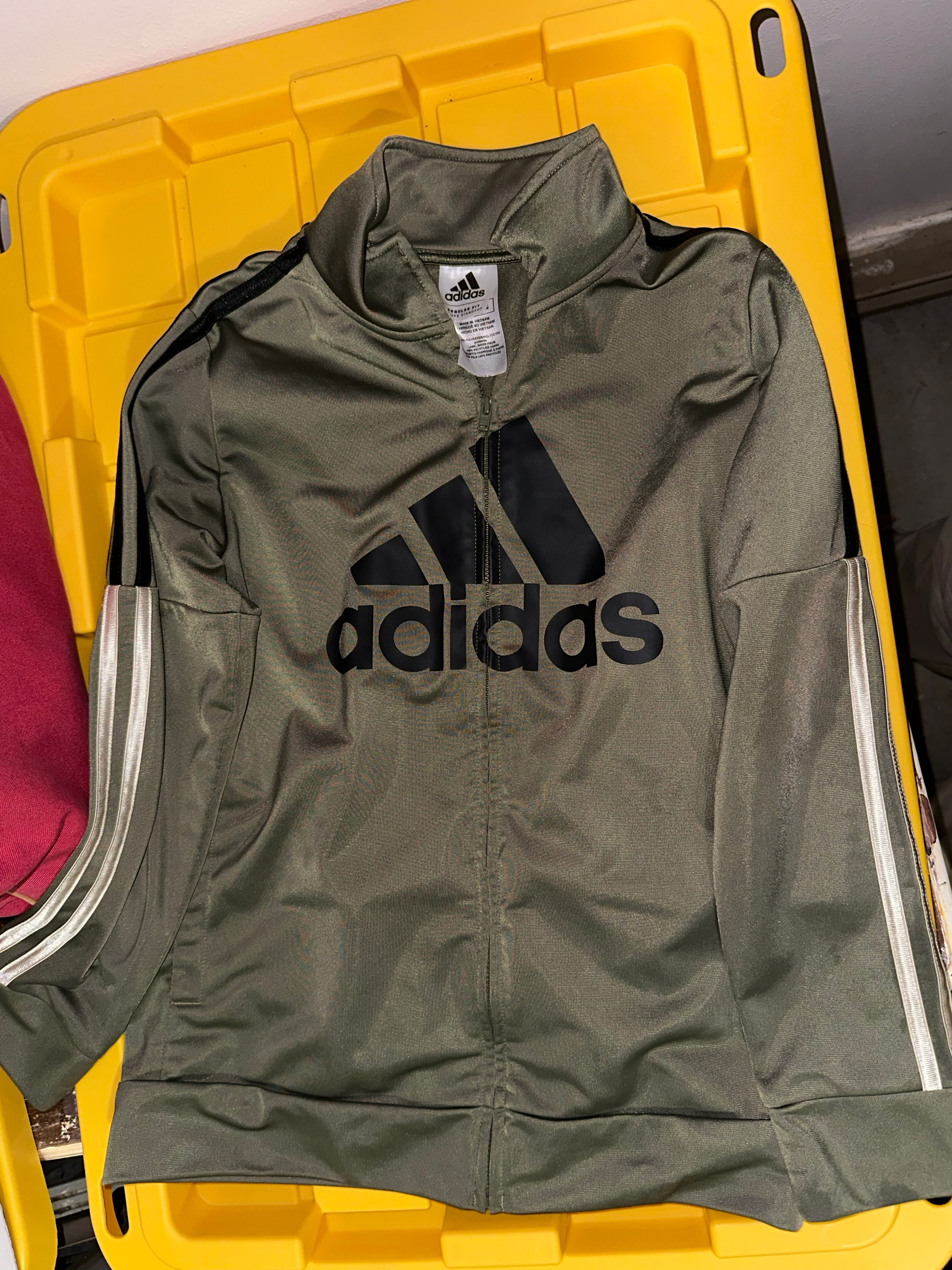 adidas Essentials Track Jacket Olive Green