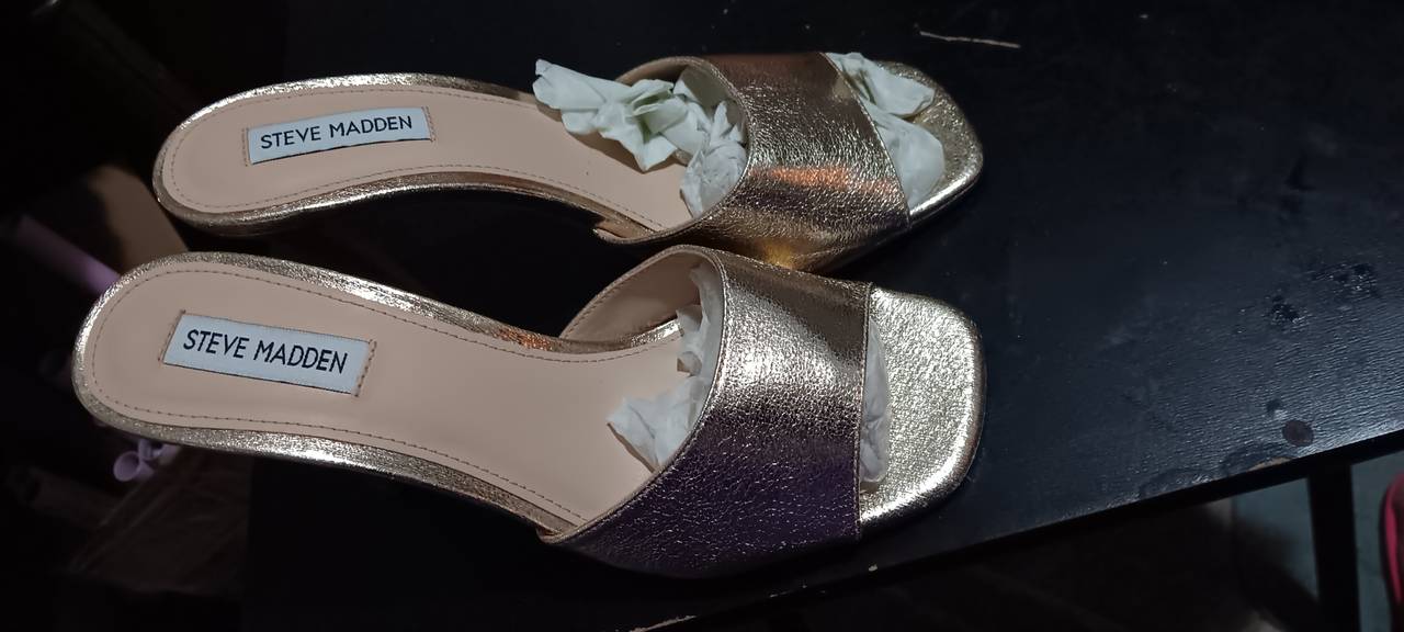 Steve Madden Signal Gold Metallic Heels