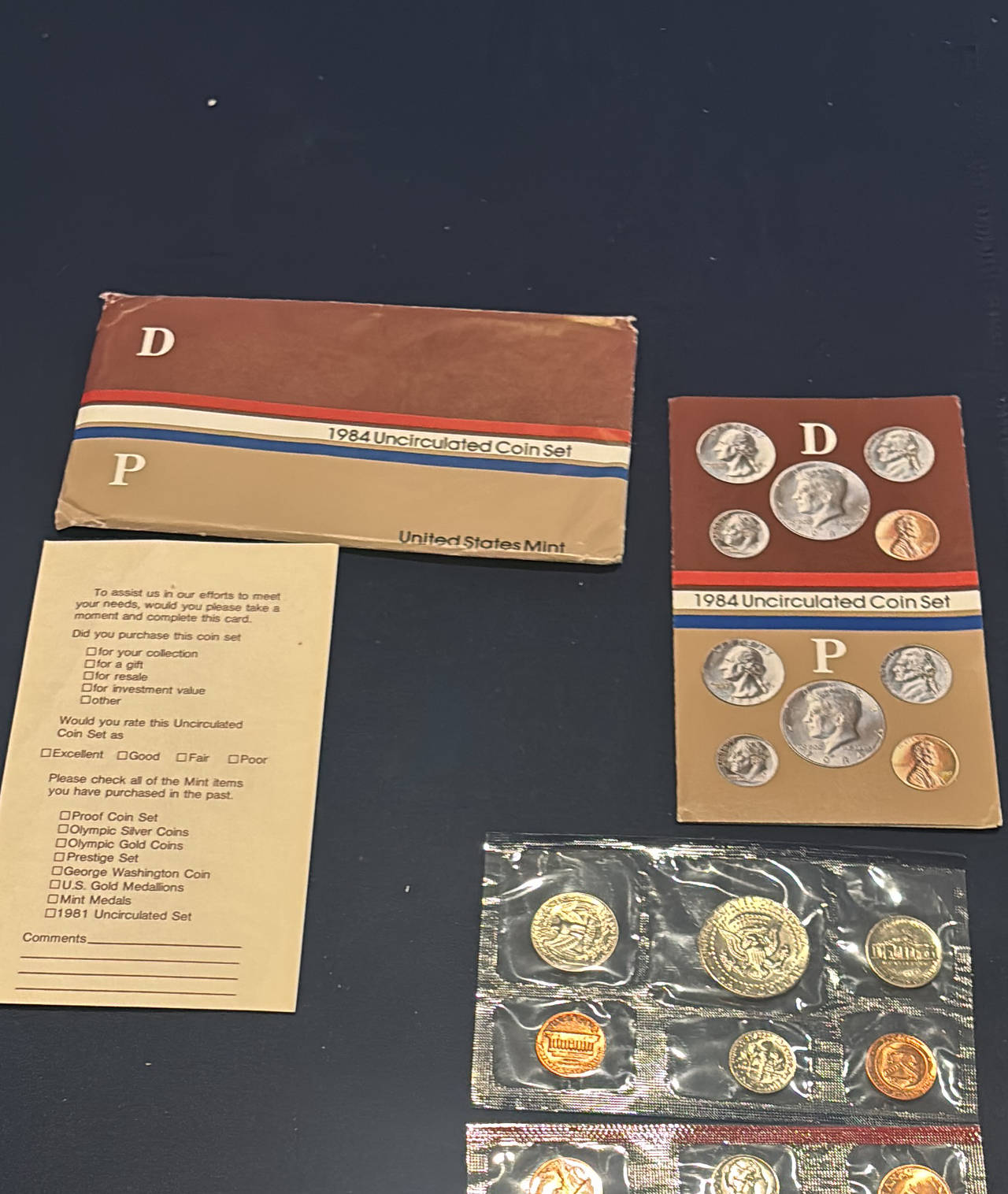 1984 United States Mint Uncirculated Coin Set (P & D)