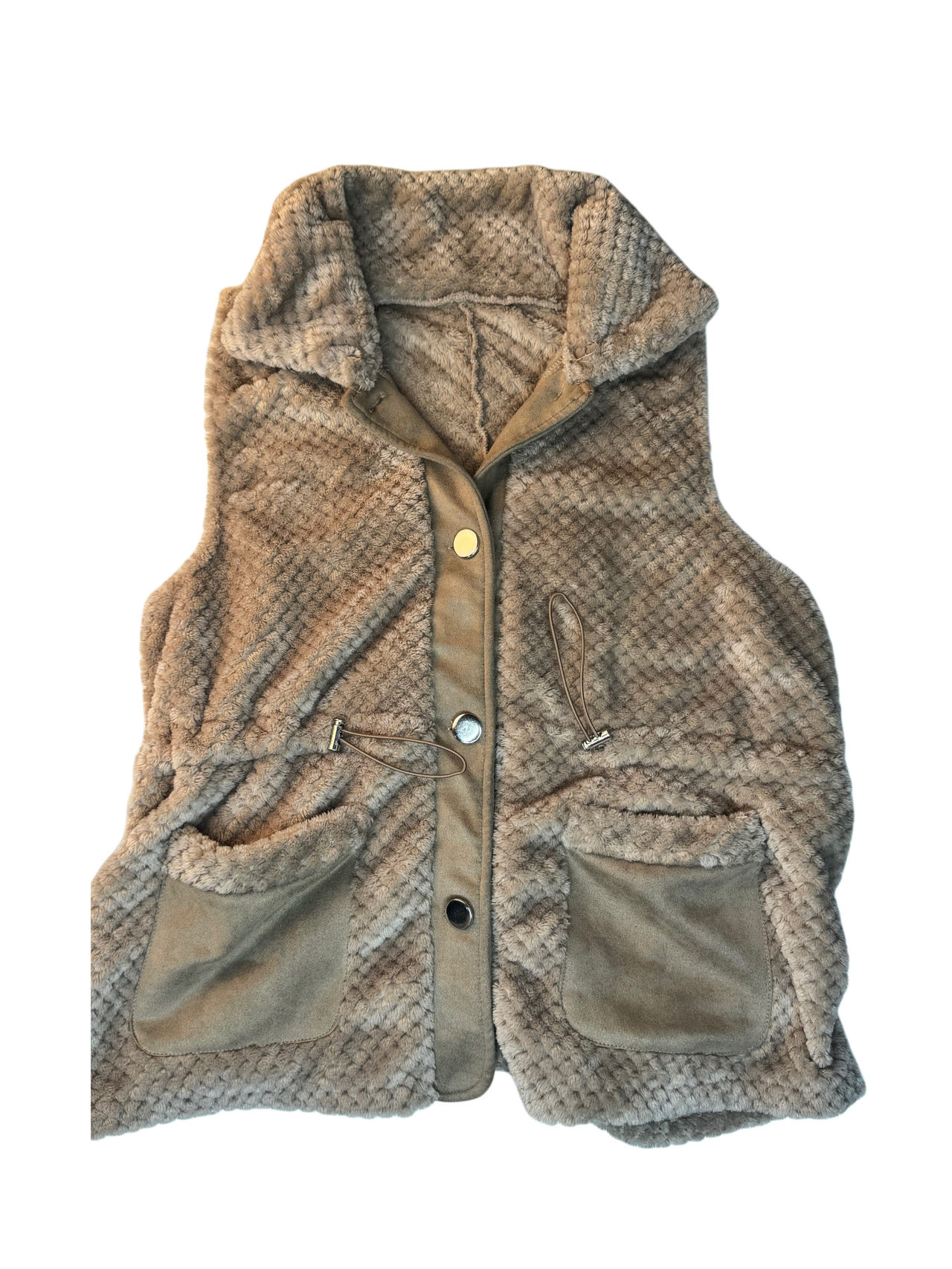 Women's Faux Fur Drawstring Waist Vest