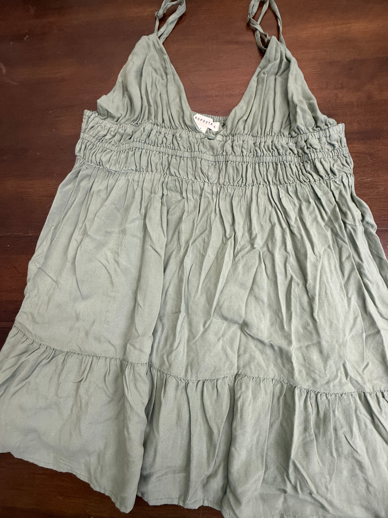 Aeropostale Smocked Tiered Babydoll Dress Small