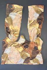 PrettyLittleThing Beige Woven Abstract Cross Over Zip Top Sz USA 4 - Image 3